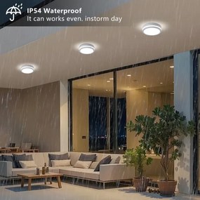 Brilagi - Lampada da esterno a LED con sensore BENE LED/18W/230V Ø 21,5 cm bianca IP54