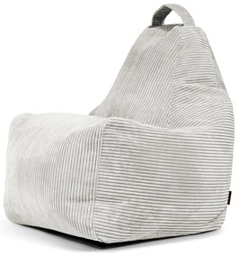 Puof a sacco color crema con rivestimento in velluto a coste Play Amuse – SLOWDOWN