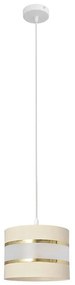 Lampadario a sospensione con filo HELEN 1xE27/15W/230V diametro 20 cm color crema/oro