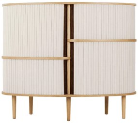 Armadietto beige/di colore naturale con effetto rovere con ante scorrevoli 120x100x50 cm Audacious – UMAGE