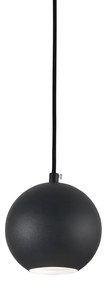 Sospensione Moderna Mr Jack Metallo Nero 1 Luce 7W 3000K Luce Calda Small