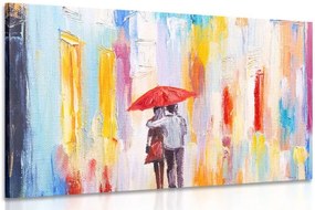 Stampa su tela – Passeggiata sotto la pioggia