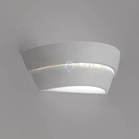 Aegina applique a parete in gesso bianco 1 luce attacco e27 30x10cm