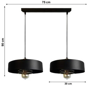 Lampadario a sospensione con filo VEST 2xE27/60W/230V