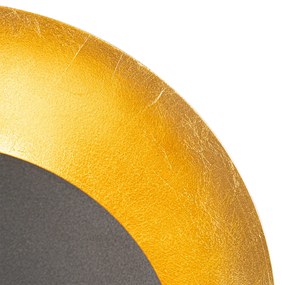 Applique da parete Art Déco nera con oro - Emilienne