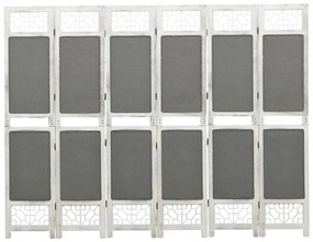 Divisorio A 6 Pannelli Grigio 210x165 Cm İn Tessuto /