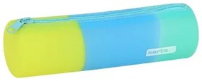 Astuccio Scuola Cilindrico Safta Azzurro Verde Giallo (20 x 5 x 5 cm)