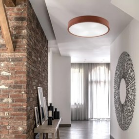 Plafoniera NATURAL 4xE27/60W/230V ø 57,5 cm pino/marrone