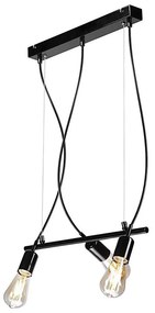 Lampadario su corda TARO 3xE27/60W/230V nero