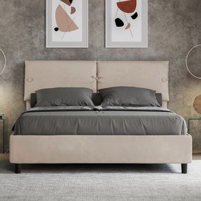 Letto contenitore da 160x190 in microfibra sabbia Sleeper