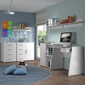 Scrivania  L 90 x H 80 x P 60 cm bianco