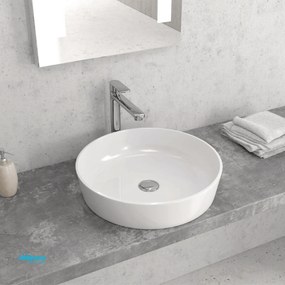 Lavabo D'Appoggio Da Diam.48 Cm Bianco Lucido