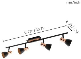 Eglo 94587 - Faretto LED BARNHAM 4xGU10/3,3W/230V