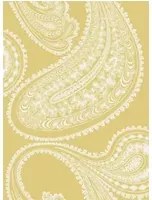 Cole & Son Carta da parati Rajapur Flock - Yellow/ White
