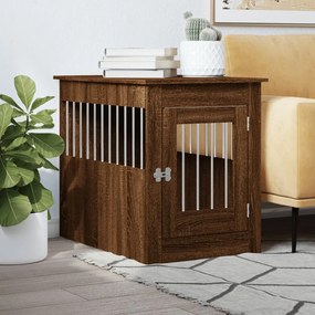 Gabbia Cani Arredamento Rovere Marrone 55x80x68cm Multistrato /