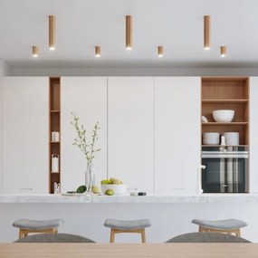 Sollux SL.1034 - Faretto ZEKE 1xGU10/40W/230V 30 cm quercia