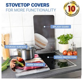 Set di 2 copri stufe in vetro, 52 x 30 cm Macarons - Wenko