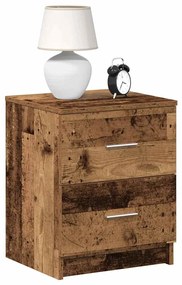 Comodino Con 2 Cassetti Legno Antico 40x36x50 Cm /