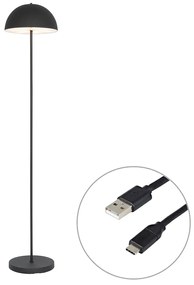 Lampada da terra da esterno ricaricabile nera con dimmer a 3 livelli - Keira