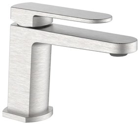 Rubinetto per lavabo a canna bassa Zefir grigio spazzolato opaco AQUASANIT