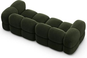 Divano verde con rivestimento in velluto 250 cm Loretto – Cosmopolitan Design