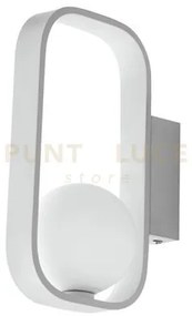 Applique a parete roxy bianca 1 luce attacco g9 15x10x24cm in allum...