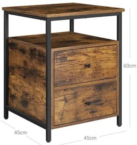 Comodino ARIN marrone/nero