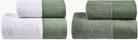 Set di 4 asciugamani in spugna di cotone Azul