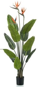 Strelitzia Pianta Artificiale in Vaso con Fiori 120 cm