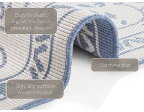 Tappeto da esterno blu e crema , 200 x 290 cm Leyte - NORTHRUGS