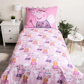 Biancheria da letto in cotone rosa baby , 140 x 200 cm Peppa Pig - Jerry Fabrics