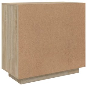 Credenza rovere sonoma 80x40x75 cm in legno compensato