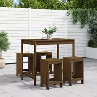 Set Bar da Giardino 5 pz Miele in Legno Massello di Pino 3157748