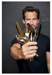 Posate color argento opaco in acciaio 16 pz – Bitz