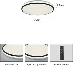 Brilagi - plafoniera LED dimmerabile SMART LED/24W/230V Ø 38 cm Wi-Fi Tuya + telecomando