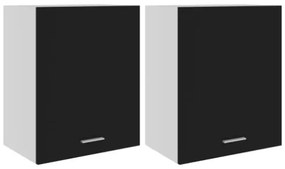 Armadi Sospesi 2 pz Neri 50x31x60 cm in Truciolato