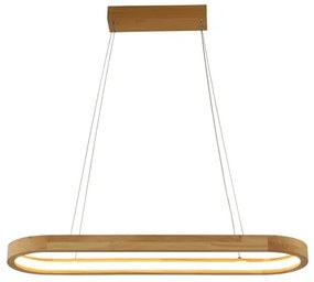 Brilagi - Lampadario LED a sospensione su cavo UMEA WOOD LED/30W/230V 70x20 cm legno di hevea
