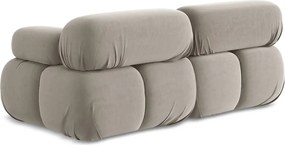 Divano componibile beige con rivestimento in velluto 190 cm Lokua – Makamii