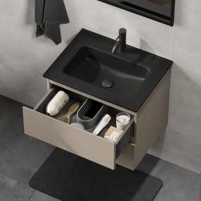 Mobile da bagno con lavabo CONOR 61 cm Marakesh/nero