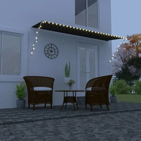 Tenda Da Sole Retrattile Con Led 400x150 Cm Antracite /