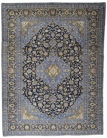 Mashad Tappeto 300x390 Blu (Iran) Annodato A Mano