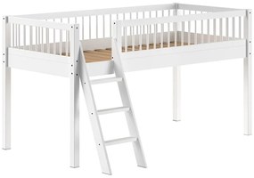 Letto per bambini in legno di faggio bianco rialzato 90x200 cm Forrest - Vipack