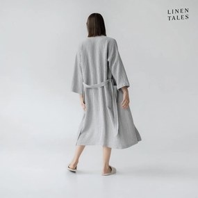 Accappatoio grigio chiaro taglia L/XL Light Grey - Linen Tales