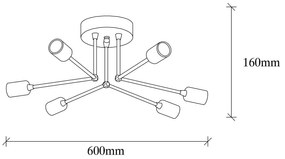 Plafoniera nera Sparrow – Opviq lights