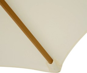 Ombrellone da Giardino 2.5x2.5 m Palo Ø38 mm in Legno Crema...