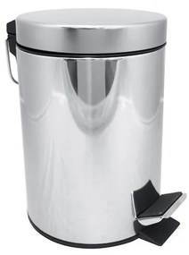 Pattumiera 17x25,5 cm in acciaio inox/argento