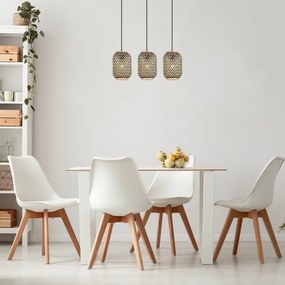 Rabalux 72093 - Lampadario ADALLA 3xE27/40W/230V in rattan su cavo