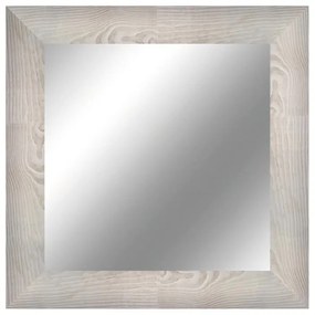 Specchio quadrato in legno bianco 68 x 68 cm