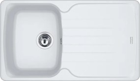 Lavello integrato 1 vasca in fragranite bianco FRANKE Antea L 50 x L 86 cm, reversibile