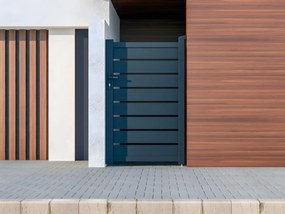 Cancello a battente traforato L100 x H158 cm in Alluminio Antracite - PRIMO